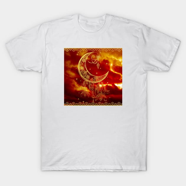 Mandala Fire Moon T-Shirt by Mazzlo Shop